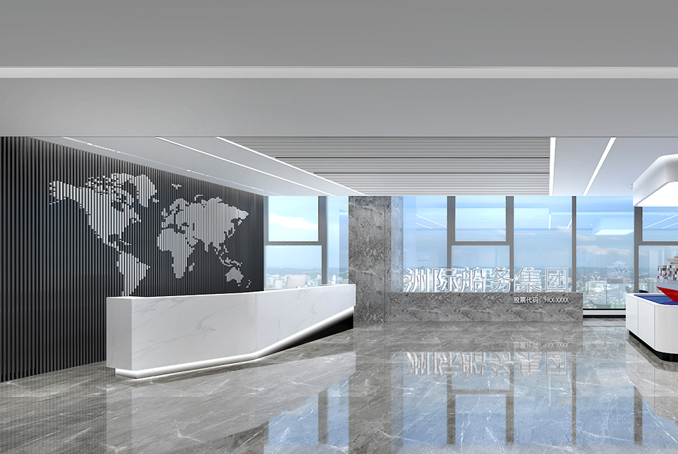 青島洲際船務集團辦公室前廳