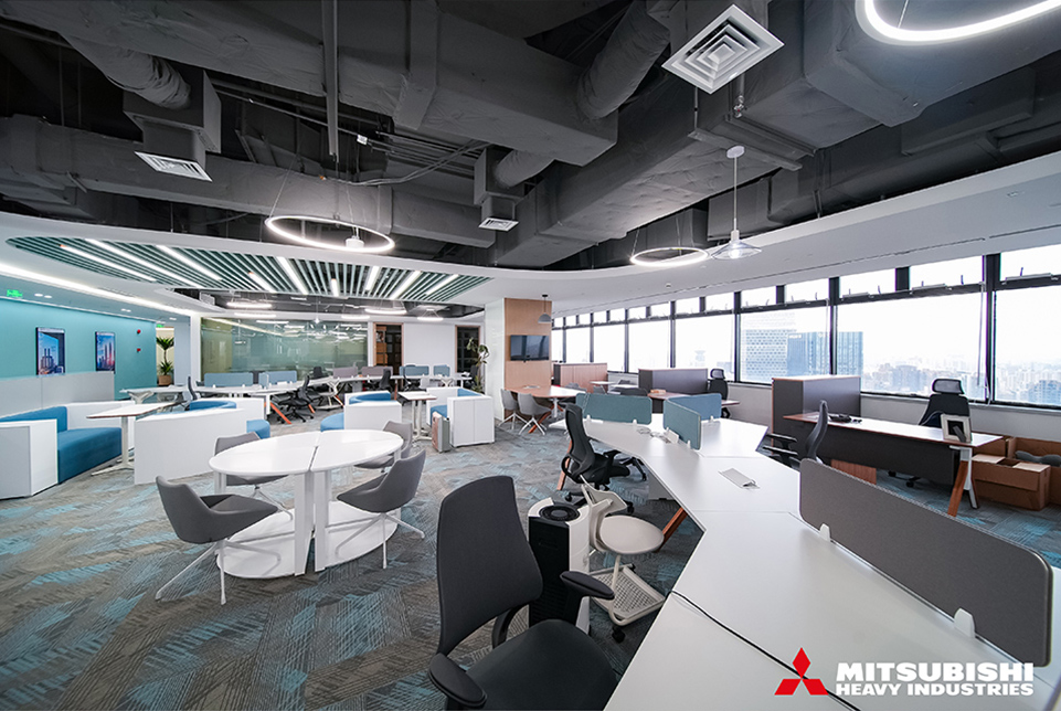 三菱重工空調(diào)系統(tǒng)上海有限公司開(kāi)放式辦公區(qū)裝修
