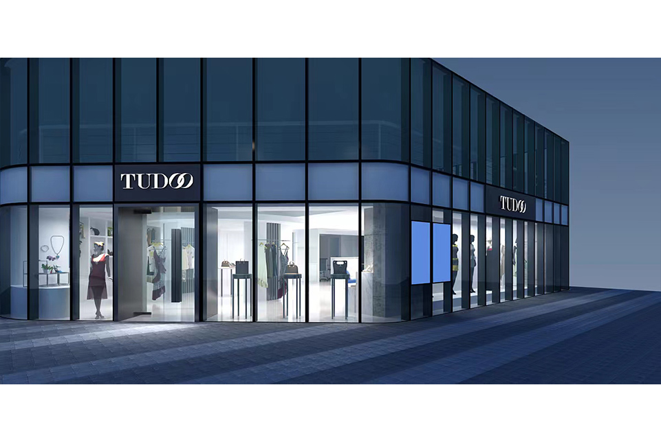 上海tudoo品牌服裝側(cè)店門裝修設計效果圖