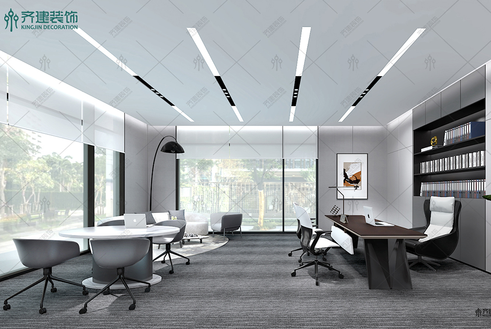 上海湯泉國際大廈經理辦公室裝修設計效果圖
