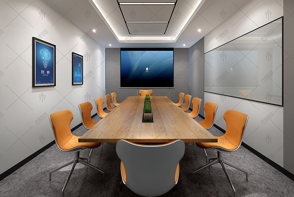 上海快倉智能科技辦公會議室裝修設計效果圖