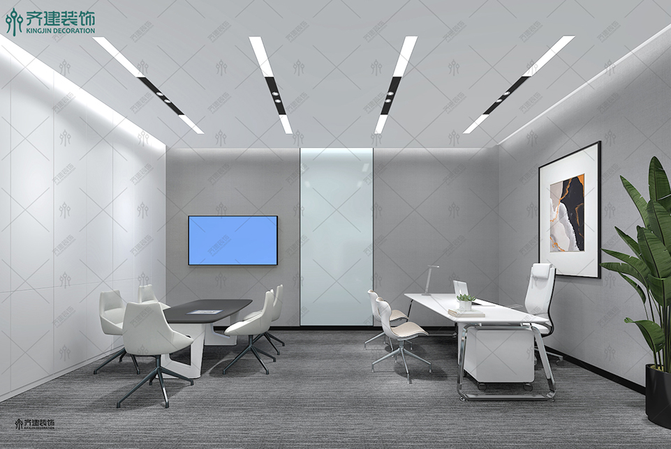 上海湯泉國際大廈經理辦公室裝修設計效果圖2
