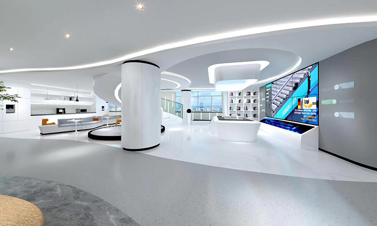 德馬物流辦公室一樓前廳裝修細節 德馬物流辦公室一樓前廳裝修細節